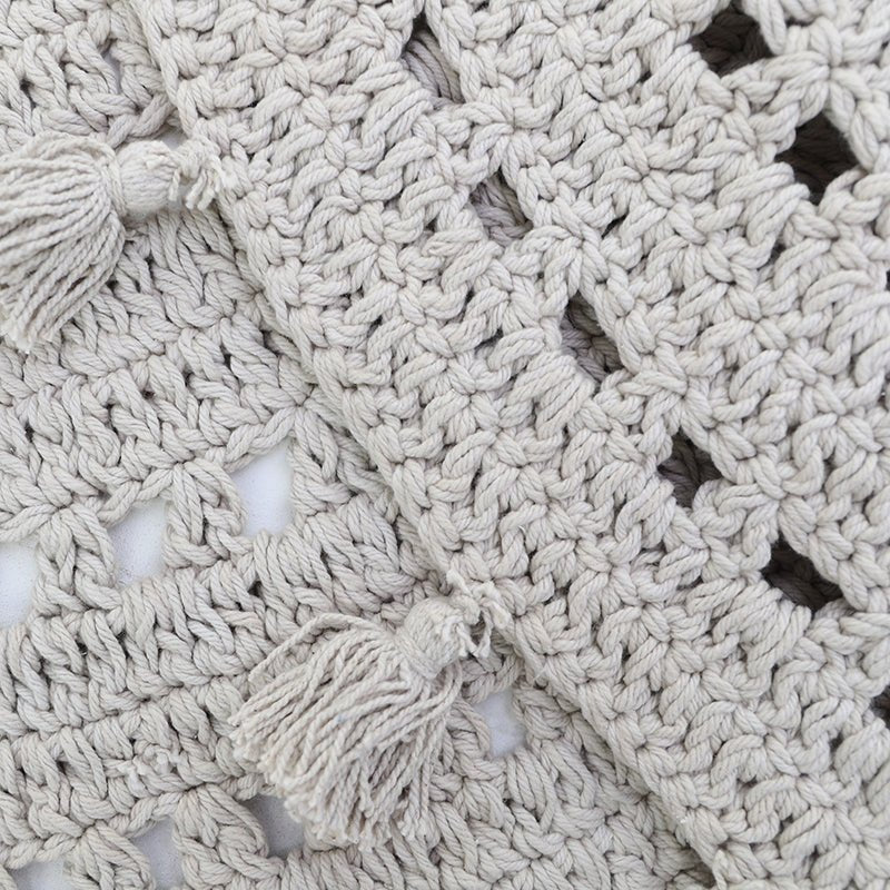Alfombra Algodón Crochet Nila gris claro - Nanetes